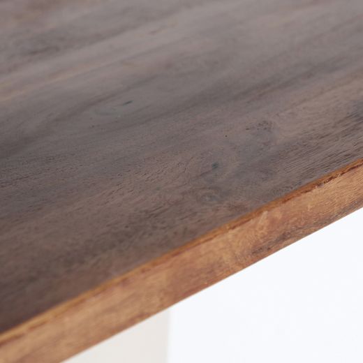 Mesa de bar redonda de metal en beige, 65 x 65 x 107 cm | Kilhe