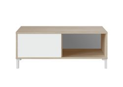 Tavolino in legno naturale/bianco, 100x50x40 cm | BROOKLYN