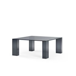 Mesa de centro quadrada em vidro temperado, azul-acinzentado, 80 x 80 x 35 cm | Verena