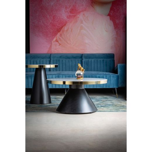 Pinsdorf stalen salontafel, Ø80x43cm