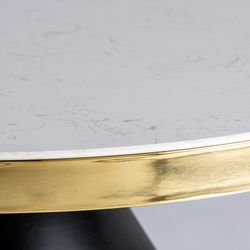 Mesa de centro em aço Pinsdorf, Ø80x43cm