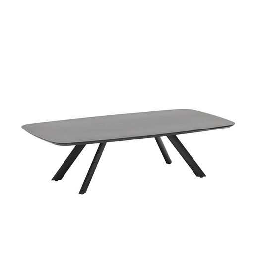 Mesa de centro de exterior aluminio en antracita, 140 x 74 x 38 cm | Anmore