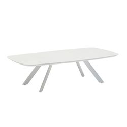 Couchtisch aus Aluminium in Weiß, 140 x 74 x 38 cm | Mehr