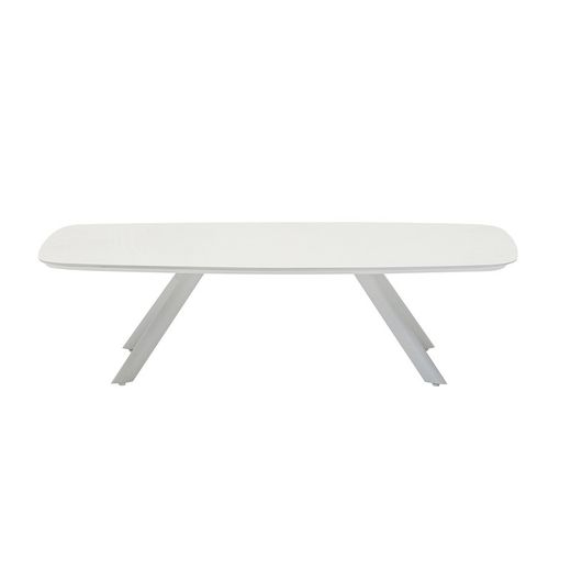 Couchtisch aus Aluminium in Weiß, 140 x 74 x 38 cm | Mehr