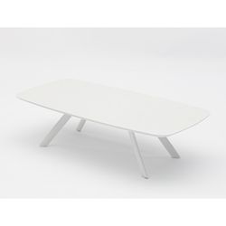 Couchtisch aus Aluminium in Weiß, 140 x 74 x 38 cm | Mehr