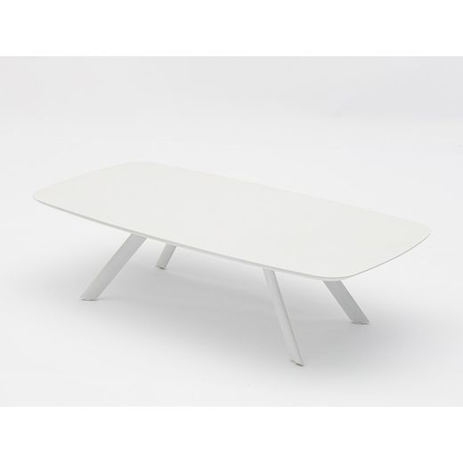 Couchtisch aus Aluminium in Weiß, 140 x 74 x 38 cm | Mehr