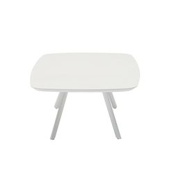 Couchtisch aus Aluminium in Weiß, 140 x 74 x 38 cm | Mehr