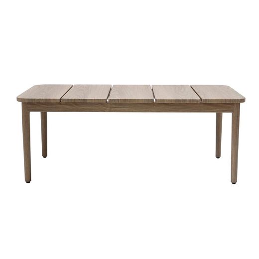 Garden set in natural aluminum and anthracite rope | Sunset