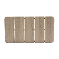 Garden set in natural aluminum and anthracite rope | Sunset