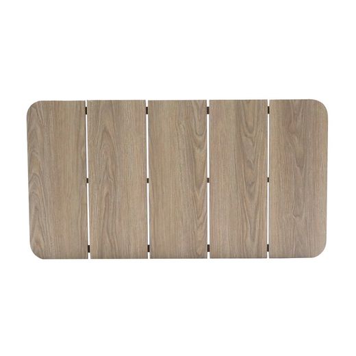 Garden set in natural aluminum and anthracite rope | Sunset