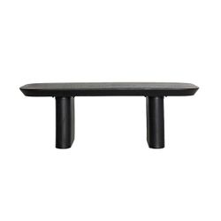 Mesa de centro de madera de abeto en negro, 120 x 60 x 41 cm | Rognes