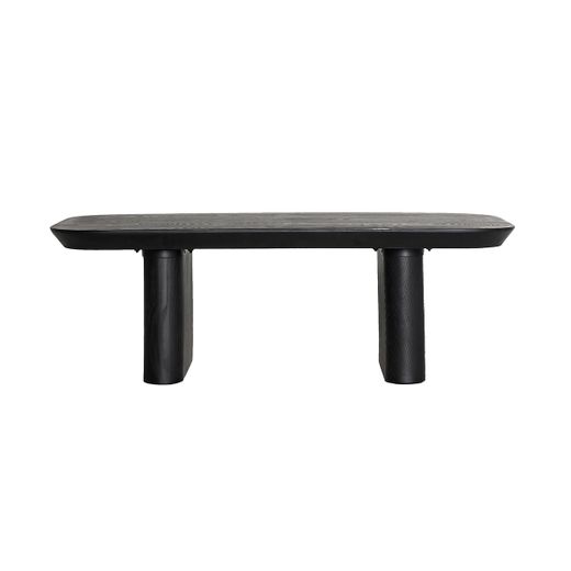 Mesa de centro de madera de abeto en negro, 120 x 60 x 41 cm | Rognes