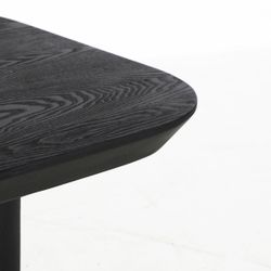 Mesa de centro de madera de abeto en negro, 120 x 60 x 41 cm | Rognes