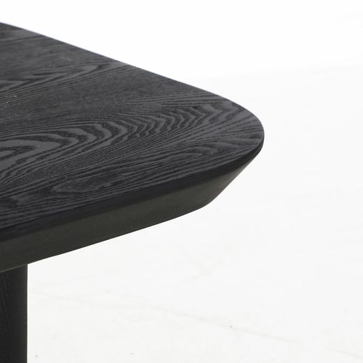 Mesa de centro de madera de abeto en negro, 120 x 60 x 41 cm | Rognes