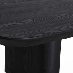 Mesa de centro de madera de abeto en negro, 120 x 60 x 41 cm | Rognes