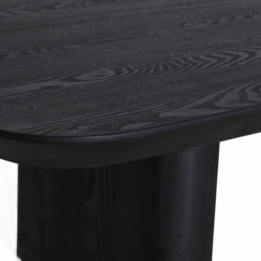 Mesa de centro de madera de abeto en negro, 120 x 60 x 41 cm | Rognes