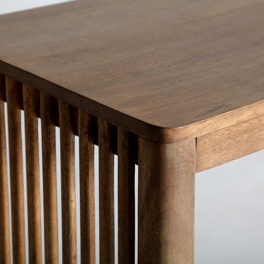 Mango wood coffee table in natural, 115 x 42 x 52 cm | Trevoux