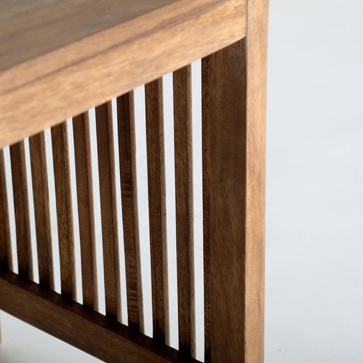 Mango wood coffee table in natural, 115 x 42 x 52 cm | Trevoux