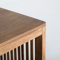 Mango wood coffee table in natural, 115 x 42 x 52 cm | Trevoux