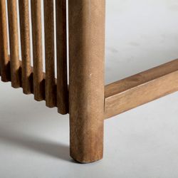 Mango wood coffee table in natural, 115 x 42 x 52 cm | Trevoux