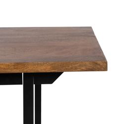 Mesa de centro em madeira de mangueira natural e preto, 110 x 60 x 40 cm | Abner