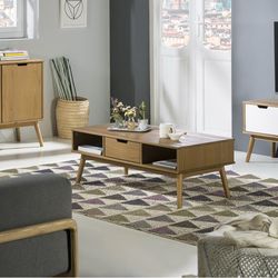 Mesa de centro em pinho, 110 x 55 x 42,5 cm | Cusco