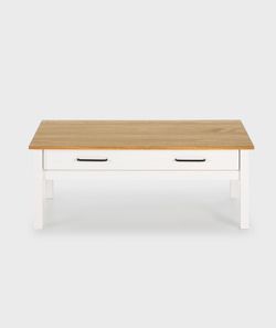 Vitt soffbord i furu, 100 x 55 x 40 cm | Miranda