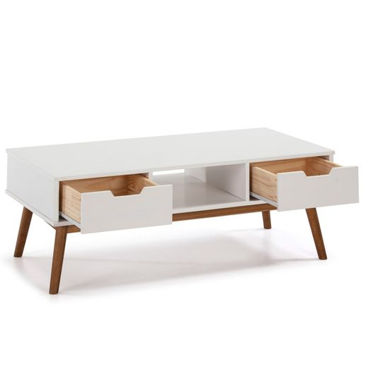 Komplettes Wohnzimmer in Weißkiefernholz, 3-teilig