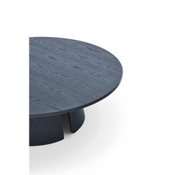 Couchtisch aus Holz in Blau, 110 x 110 x 36,5 cm | Steinpilz