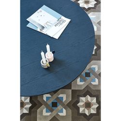 Couchtisch aus Holz in Blau, 110 x 110 x 36,5 cm | Steinpilz