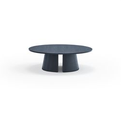 Couchtisch aus Holz in Blau, 110 x 110 x 36,5 cm | Steinpilz