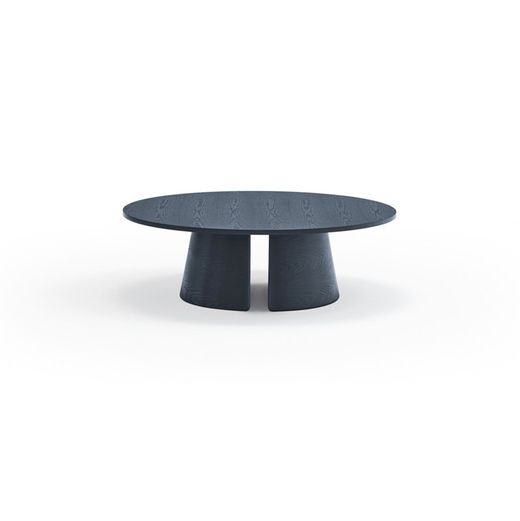 Couchtisch aus Holz in Blau, 110 x 110 x 36,5 cm | Steinpilz