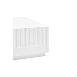 Witte en crèmekleurige houten salontafel, 110 x 60 x 28 cm | Dorisch