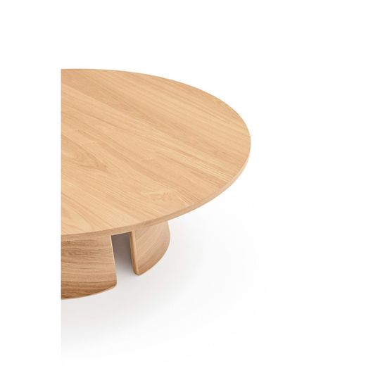 Couchtisch aus Naturholz, 110 x 110 x 36,5 cm | Steinpilz