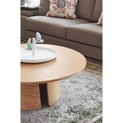 Couchtisch aus Naturholz, 110 x 110 x 36,5 cm | Steinpilz