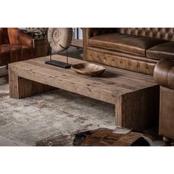 Mesa de centro de madera en marrón, 160 x 70 x 40 cm | Samsun