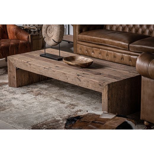 Mesa de centro de madera en marrón, 160 x 70 x 40 cm | Samsun