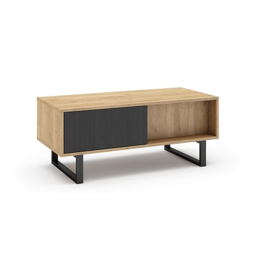 Table basse en bois naturel et noir, 110 x 55 x 45 cm | Madone