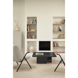 Table basse en bois noir, 100 x 100 x 35 cm | Cambre