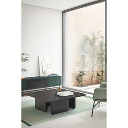 Table basse en bois noir, 100 x 100 x 35 cm | Cambre