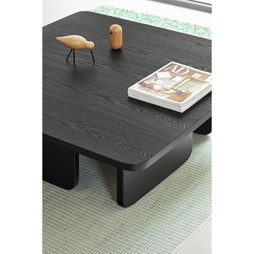 Table basse en bois noir, 100 x 100 x 35 cm | Cambre