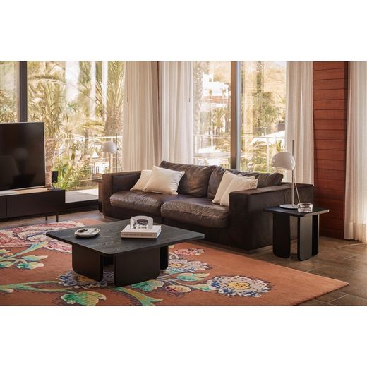 Table basse en bois noir, 100 x 100 x 35 cm | Cambre