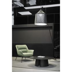 Schwarzer Couchtisch aus Holz, 110 x 110 x 36,5 cm | Steinpilz