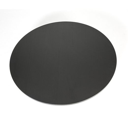 Schwarzer Couchtisch aus Holz, 110 x 110 x 36,5 cm | Steinpilz