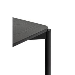 Schwarzer Couchtisch aus Holz, 110 x 60 x 40 cm | Atlas