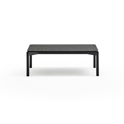 Schwarzer Couchtisch aus Holz, 110 x 60 x 40 cm | Atlas