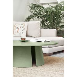 Green wooden coffee table, 110 x 110 x 36.5 cm | Cep