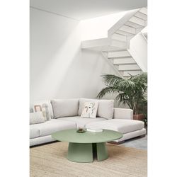 Mesa de centro de madera en verde, 110 x 110 x 36,5 cm | Cep