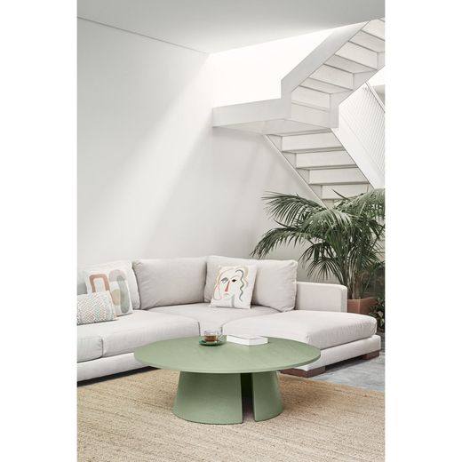 Green wooden coffee table, 110 x 110 x 36.5 cm | Cep