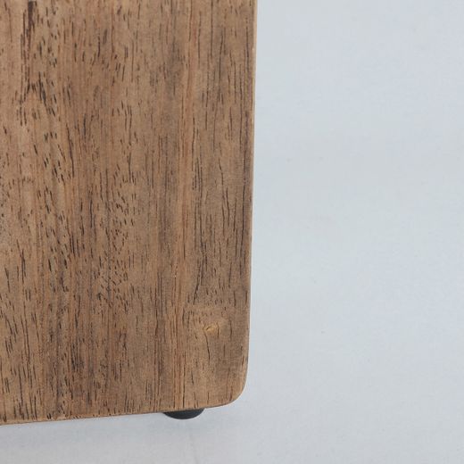 Mesa de centro de madera y cristal en marrón, 80 x 80 x 40 cm | Lubeca